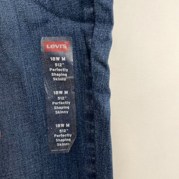 NEW NWT LEVI'S LEVIS Plus Size Perfectly Shaping 512 Skinny Leg Skinny Jeans 18W - Picture 7 of 15